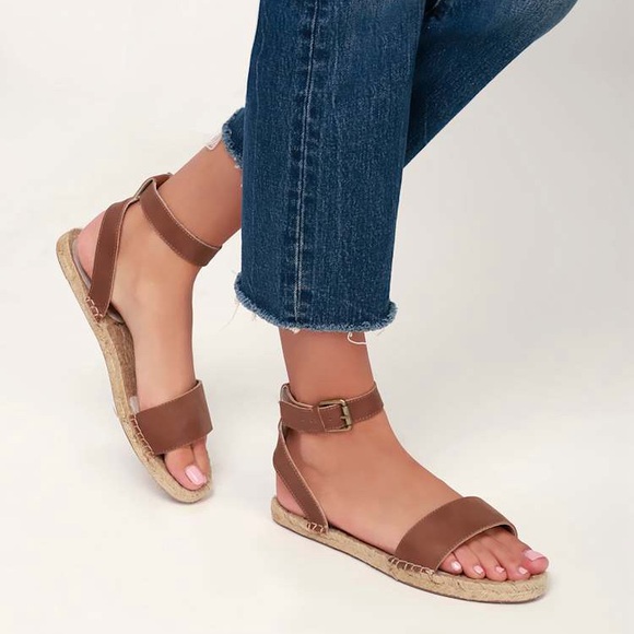 J. Jill Brown Strappy Leather Sandals - Picture 1 of 7